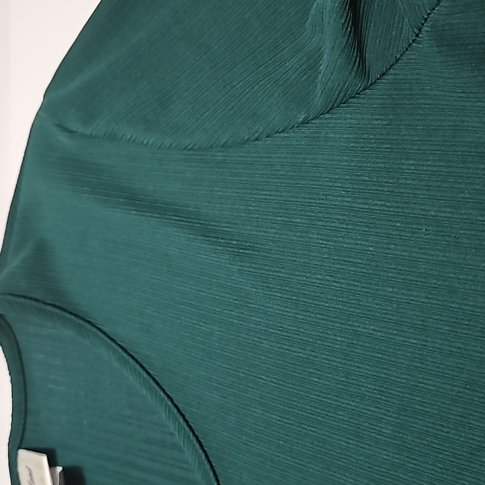 Casual Land Women's XL Green Ribbed Long Sleeve Stretch Pull Over Top #W-584 - Picture 10 of 14